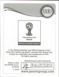 2014 Panini FIFA World Cup Brazil Stickers #353 Eren Derdiyok Back