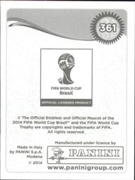 2014 Panini FIFA World Cup Brazil Stickers #361 Gabriel Achilier Back