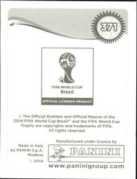 2014 Panini FIFA World Cup Brazil Stickers #371 Jefferson Montero Back