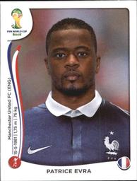 2014 Panini FIFA World Cup Brazil Stickers #377 Patrice Evra Front