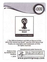 2014 Panini FIFA World Cup Brazil Stickers #401 Jorge Claros Back