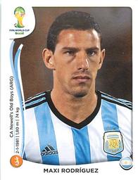 2014 Panini FIFA World Cup Brazil Stickers #424 Maxi Rodriguez Front