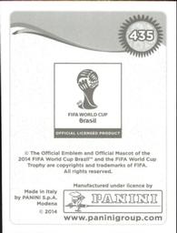 2014 Panini FIFA World Cup Brazil Stickers #435 Avdija Vrsajevic Back