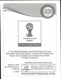 2014 Panini FIFA World Cup Brazil Stickers #446 Adnan Zahirovic Back