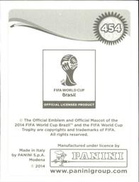 2014 Panini FIFA World Cup Brazil Stickers #454 Khosro Heydari Back