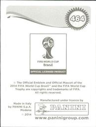 2014 Panini FIFA World Cup Brazil Stickers #464 Ashkan Dejagah Back