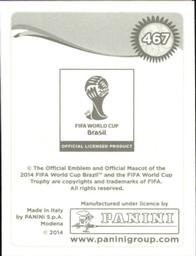 2014 Panini FIFA World Cup Brazil Stickers #467 Karim Ansarifard Back