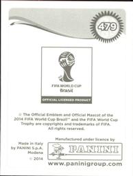 2014 Panini FIFA World Cup Brazil Stickers #479 John Obi Mikel Back