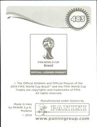 2014 Panini FIFA World Cup Brazil Stickers #483 Nnamdi Oduamadi Back