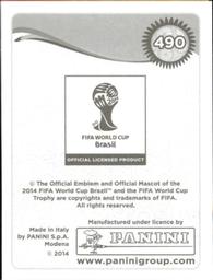 2014 Panini FIFA World Cup Brazil Stickers #490 Manuel Neuer Back
