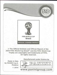 2014 Panini FIFA World Cup Brazil Stickers #510 Pepe Back