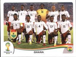 2014 Panini FIFA World Cup Brazil Stickers #527 Ghana Team Front