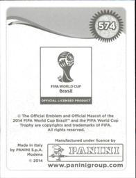 2014 Panini FIFA World Cup Brazil Stickers #574 Mousa Dembele Back