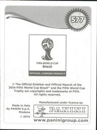 2014 Panini FIFA World Cup Brazil Stickers #577 Nacer Chadli Back
