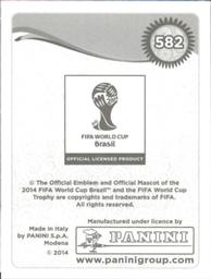 2014 Panini FIFA World Cup Brazil Stickers #582 Christian Benteke Back