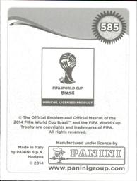 2014 Panini FIFA World Cup Brazil Stickers #585 Rais M'Bolhi Back