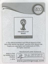 2014 Panini FIFA World Cup Brazil Stickers #594 Mehdi Lacen Back