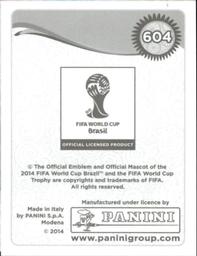 2014 Panini FIFA World Cup Brazil Stickers #604 Igor Akinfeev Back