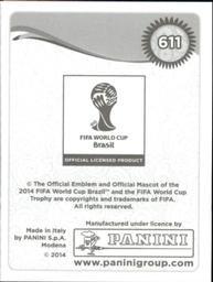 2014 Panini FIFA World Cup Brazil Stickers #611 Roman Shirokov Back