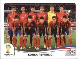 2014 Panini FIFA World Cup Brazil Stickers #622 Korea Republic Team Front