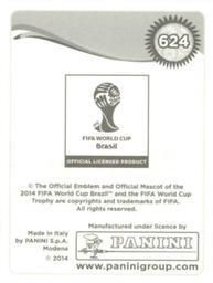 2014 Panini FIFA World Cup Brazil Stickers #624 Kwak Tae-hwi Back