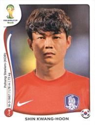 2014 Panini FIFA World Cup Brazil Stickers #628 Shin Kwang-Hoon Front
