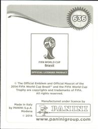 2014 Panini FIFA World Cup Brazil Stickers #636 Ji Dong-Won Back
