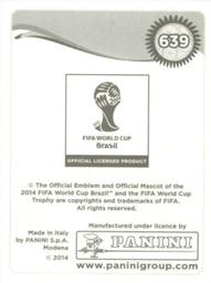 2014 Panini FIFA World Cup Brazil Stickers #639 Lee Keun-Ho Back