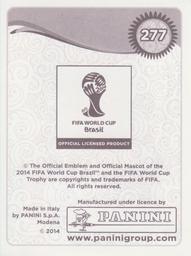 2014 Panini FIFA World Cup Brazil Stickers #277 Edinson Cavani Back