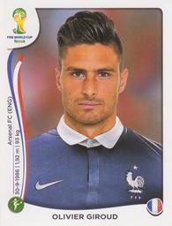 2014 Panini FIFA World Cup Brazil Stickers #391 Olivier Giroud Front