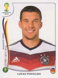 2014 Panini FIFA World Cup Brazil Stickers #504 Lukas Podolski Front