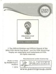 2014 Panini FIFA World Cup Brazil Stickers #515 Antunes Back