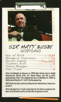 2006 Top Trumps Limited Editions Football Managers #NNO Sir Matt Busby Front