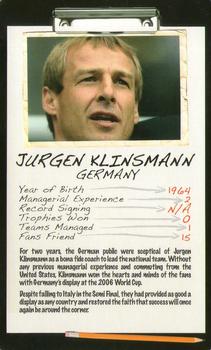 2006 Top Trumps Limited Editions Football Managers #NNO Jurgen Klinsmann Front