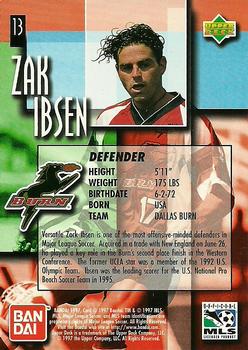 1997 Upper Deck MLS #13 Zak Ibsen Back
