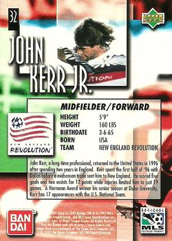 1997 Upper Deck MLS #32 John Kerr Jr. Back