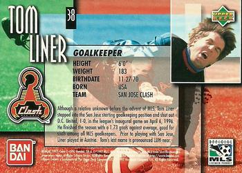 1997 Upper Deck MLS #38 Tom Liner Back