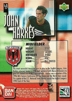 1997 Upper Deck MLS #49 John Harkes Back