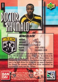 1997 Upper Deck MLS #8 Doctor Khumalo Back