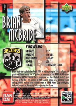 1997 Upper Deck MLS #9 Brian McBride Back