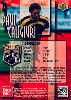 1997 Upper Deck MLS - Gold #7 Paul Caligiuri Back