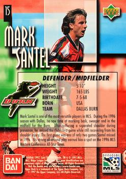 1997 Upper Deck MLS - Gold #15 Mark Santel Back