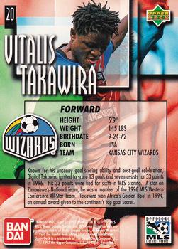 1997 Upper Deck MLS - Gold #20 Vitalis Takawira Back