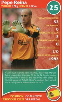 2007 Top Trumps Specials Liverpool #NNO Pepe Reina Front