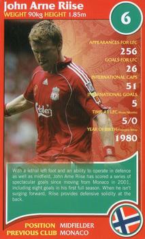2007 Top Trumps Specials Liverpool #NNO John Arne Riise Front