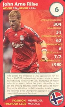 2008 Top Trumps Specials Liverpool #NNO John Arne Riise Front