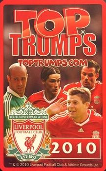 2010 Top Trumps Specials Liverpool #NNO Jay Spearing Back