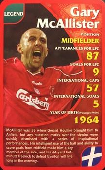 2010 Top Trumps Specials Liverpool #NNO Gary McAllister Front