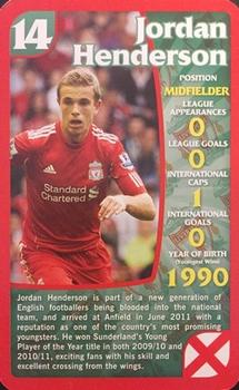 2012 Top Trumps Specials Liverpool #NNO Jordan Henderson Front
