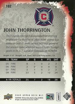 2009 Upper Deck MLS #102 John Thorrington Back